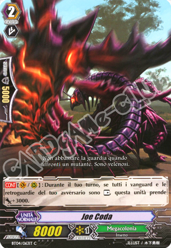 BT04-IT063 Joe Coda comune normale (IT) -NEAR MINT-