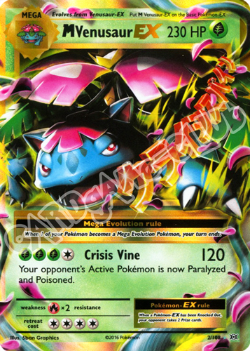 002 / 108 Mega Venusaur EX rara EX foil (EN) -NEAR MINT-