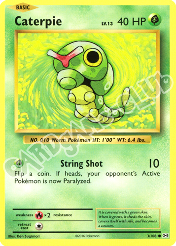 003 / 108 Caterpie comune normale (EN) -NEAR MINT-