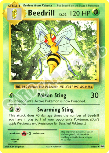 007 / 108 Beedrill rara normale (EN) -NEAR MINT-