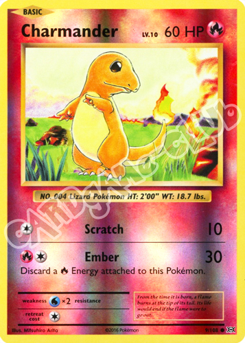 009 / 108 Charmander comune foil reverse (EN) -NEAR MINT-