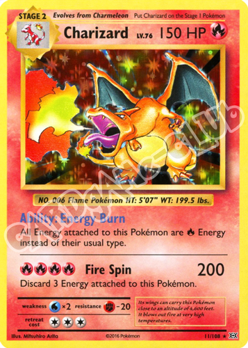 011 / 108 Charizard rara foil (EN) -NEAR MINT-
