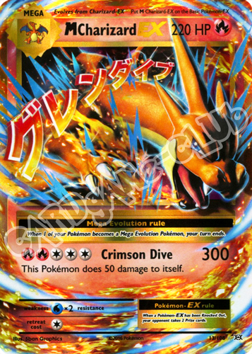 013 / 108 Mega Charizard EX rara EX foil (EN) -NEAR MINT-
