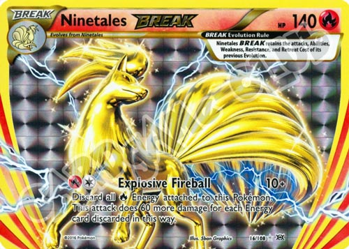 016 / 108 Ninetales BREAK rara BREAK foil (EN) -NEAR MINT-