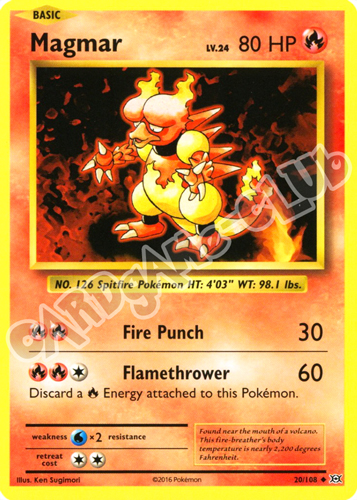 020 / 108 Magmar non comune normale (EN) -NEAR MINT-