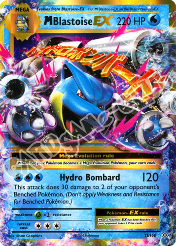 022 / 108 Mega Blastoise EX rara EX foil (EN) -NEAR MINT-