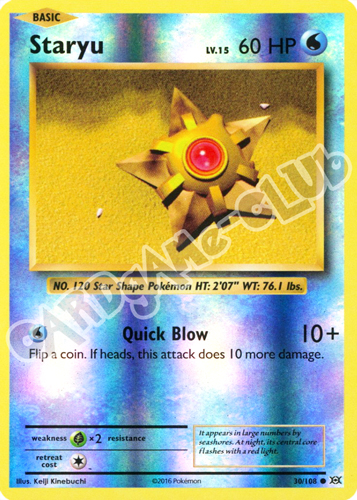030 / 108 Staryu comune foil reverse (EN) -NEAR MINT-