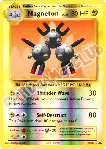038 / 108 Magneton rara foil reverse (EN) -NEAR MINT-