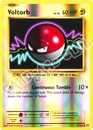 039 / 108 Voltorb comune foil reverse (EN) -NEAR MINT-