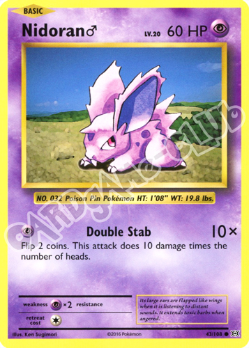 043 / 108 Nidoran comune normale (EN) -NEAR MINT-