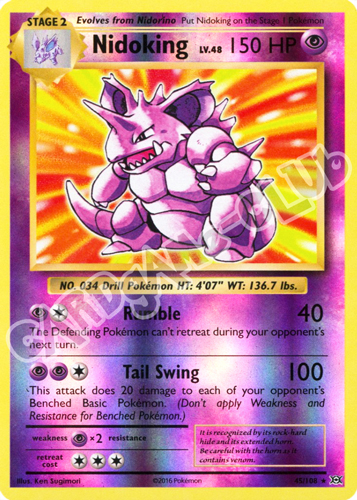 045 / 108 Nidoking rara foil reverse (EN) -NEAR MINT-