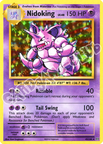 045 / 108 Nidoking rara foil (EN) -NEAR MINT-