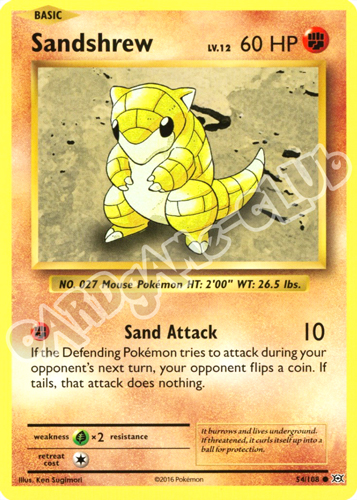 054 / 108 Sandshrew comune normale (EN) -NEAR MINT-