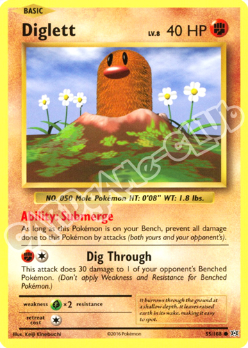 055 / 108 Diglett comune normale (EN) -NEAR MINT-