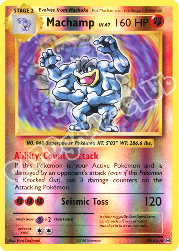 059 / 108 Machamp rara foil reverse (EN) -NEAR MINT-