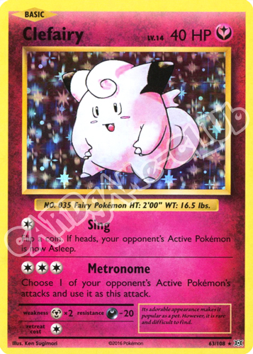 063 / 108 Clefairy rara foil (EN) -NEAR MINT-