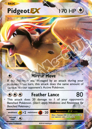 064 / 108 Pidgeot EX rara EX foil (EN) -NEAR MINT-