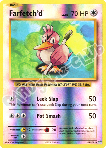 068 / 108 Farfetch'd rara foil reverse (EN) -NEAR MINT-