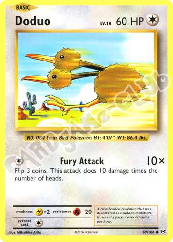 069 / 108 Doduo comune normale (EN) -NEAR MINT-