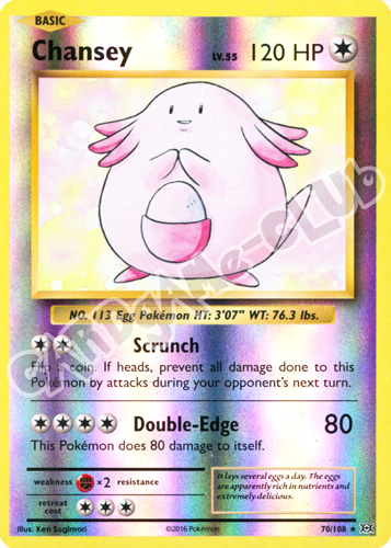 070 / 108 Chansey rara foil reverse (EN) -NEAR MINT-