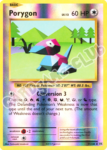 071 / 108 Porygon non comune foil reverse (EN) -NEAR MINT-