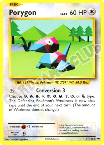 071 / 108 Porygon non comune normale (EN) -NEAR MINT-