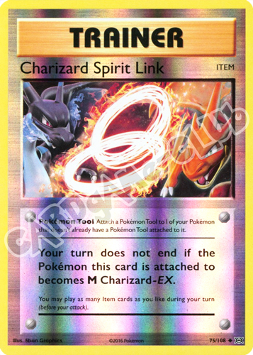 075 / 108 Charizard Spirit Link non comune foil reverse (EN) -NEAR MINT-