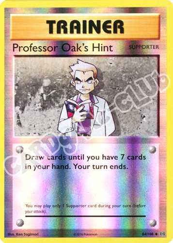 084 / 108 Professor Oak's Hint non comune foil reverse (EN) -NEAR MINT-