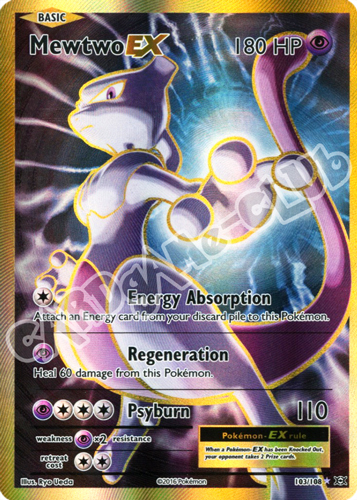 103 / 108 Mewtwo EX rara segreta foil (EN) -NEAR MINT-
