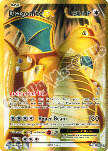 106 / 108 Dragonite EX rara segreta foil (EN) -NEAR MINT-