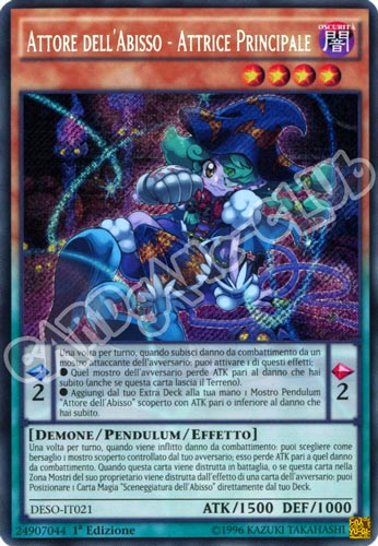 DESO-IT021 Attore dell'Abisso - Attrice Principale rara segreta 1a Edizione (IT) -NEAR MINT-