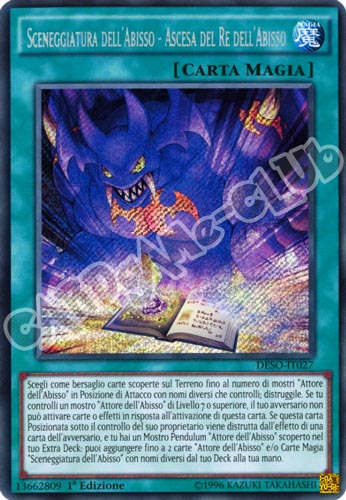 DESO-IT027 Scenografia dell'Abisso - Ascesa del Re dell'Abisso rara segreta 1a Edizione (IT) -NEAR MINT-