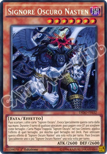 DESO-IT032 Signore Oscuro Nasten rara segreta 1a Edizione (IT) -NEAR MINT-