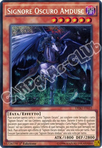 DESO-IT033 Signore Oscuro Amdusc rara segreta 1a Edizione (IT) -NEAR MINT-