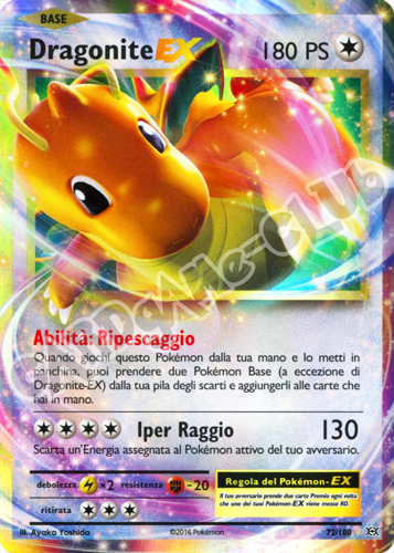 072 / 108 Dragonite EX rara EX foil (IT) -NEAR MINT-