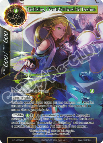 LEL1-IT025 Fiethsing, i Venti Vorticosi del Destino super rara parallel (IT) -NEAR MINT-