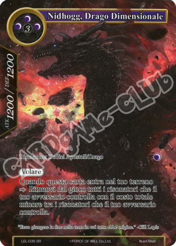 LEL1-IT035 Nidhogg, Drago Dimensionale super rara parallel (IT) -NEAR MINT-