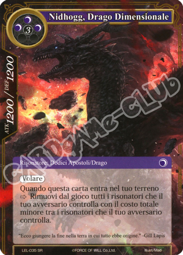 LEL1-IT035 Nidhogg, Drago Dimensionale super rara normale (IT) -NEAR MINT-
