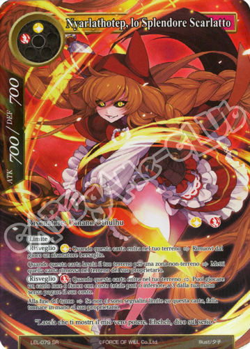 LEL1-IT079 Nyarlathotep, lo Splendore Scarlatto super rara parallel (IT) -NEAR MINT-