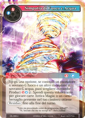 LEL1-IT089 Simpatia di Fuoco e Acqua non comune normale (IT) -NEAR MINT-