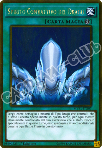 MVP1-ITG07 Spirito Combattivo del Drago rara oro 1a Edizione (IT) -NEAR MINT-