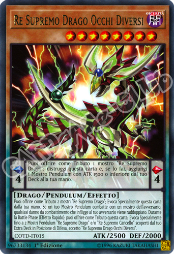 COTD-IT015 Re Supremo Drago Occhi Diversi rara 1a Edizione (IT) -NEAR MINT-