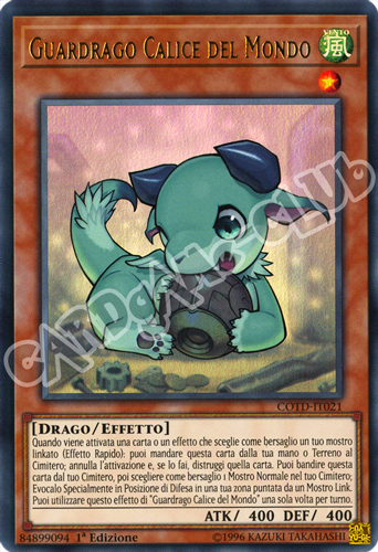 COTD-IT021 Guardrago Calice del Mondo ultra rara 1a Edizione (IT) -NEAR MINT-