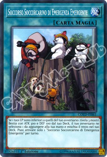 COTD-IT061 Soccorso Soccorcarino di Emergenza Emergente comune 1a Edizione (IT) -NEAR MINT-