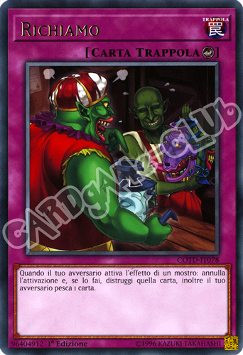 COTD-IT078 Richiamo rara 1a Edizione (IT) -NEAR MINT-