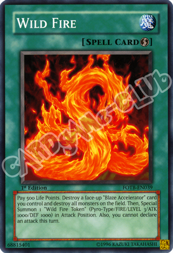 FOTB-EN039 Wild Fire comune 1st Edition (EN) -NEAR MINT-