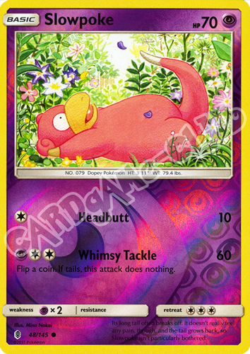048 / 145 Slowpoke comune foil reverse (EN) -NEAR MINT-