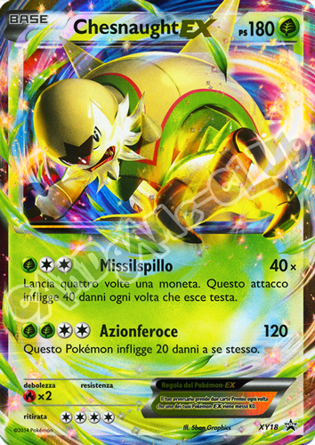 XY18 Chesnaught Ex rara ex foil (IT) -NEAR MINT-