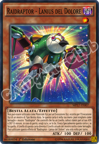 MP17-IT007 Raidraptor - Lanius del Dolore comune 1a Edizione (IT) -NEAR MINT-