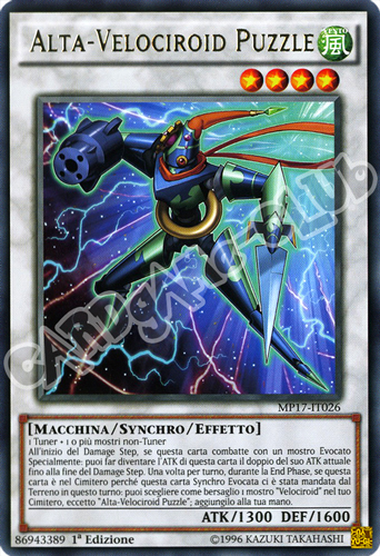 MP17-IT026 Alta-Velociroid Puzzle rara 1a Edizione (IT) -NEAR MINT-